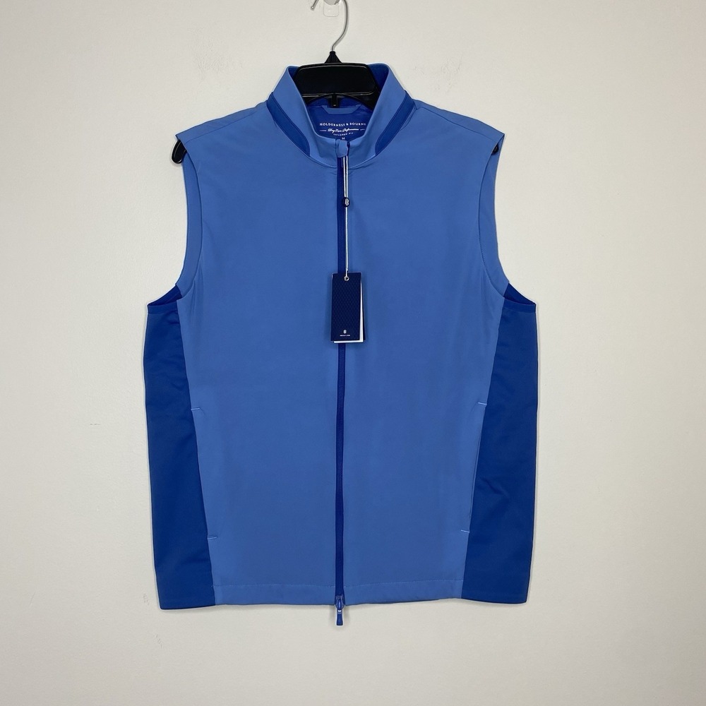 Holderness & Bourne The Hayes Vest Size Medium Lightweight Full Zip Sankaty Blue